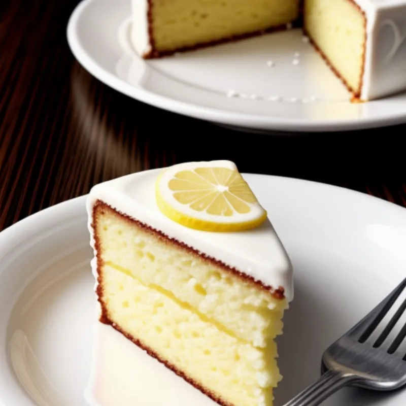 Slice of Zesty Lemon Cake