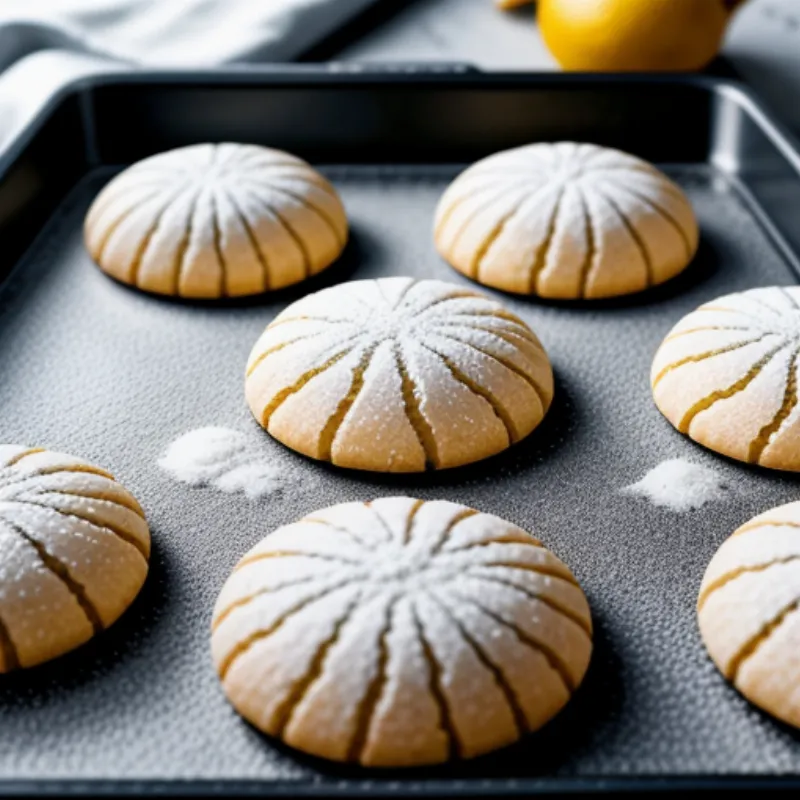 Lemon Crinkle Cookies Baking