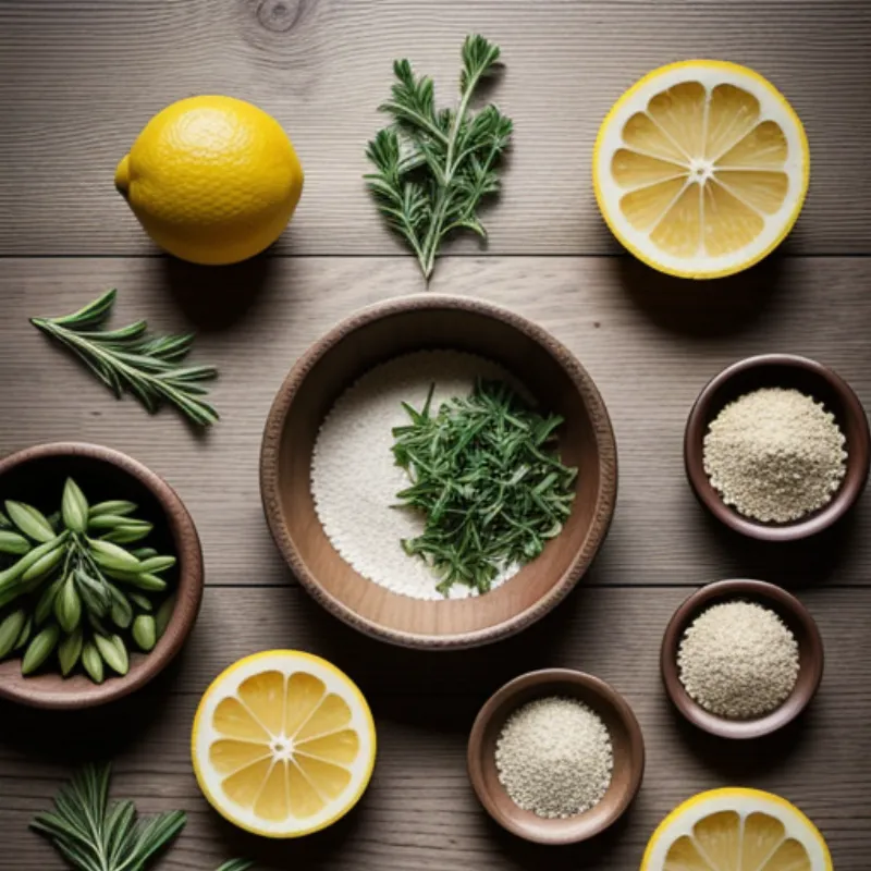 Fresh Ingredients for Lemon Herb Vinaigrette
