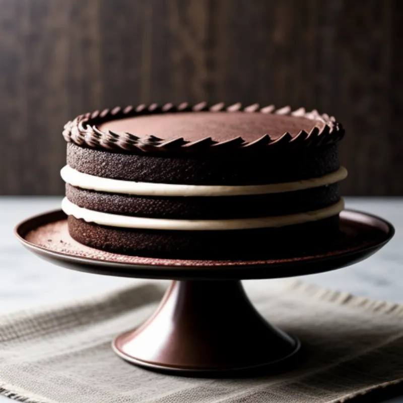 A perfectly frosted lighter-than-air chocolate cake