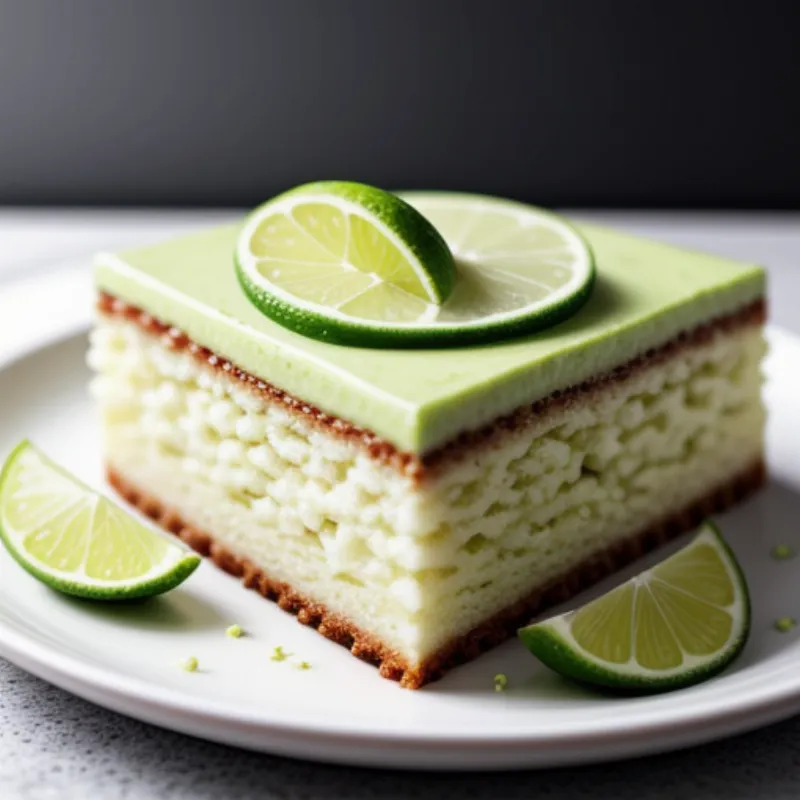 Lime Cake on a Plate