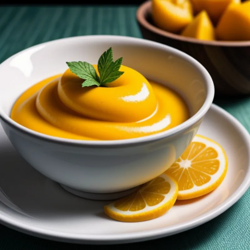 Mango Frozen Yogurt in a Bowl
