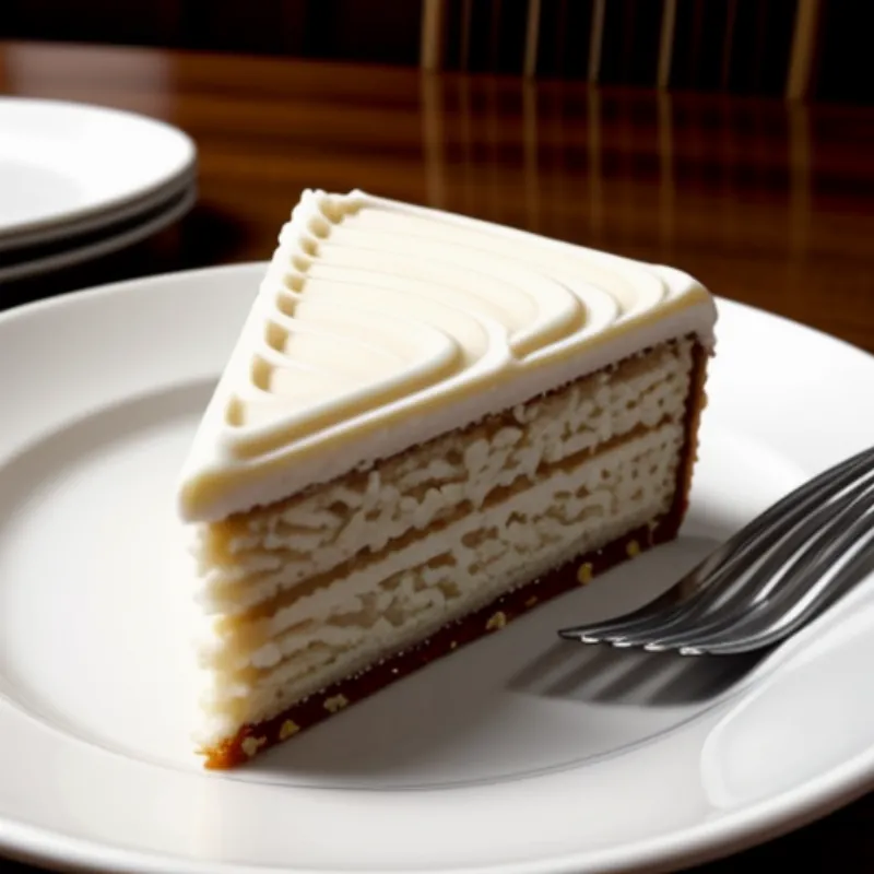 Slice of maple cake with frosting