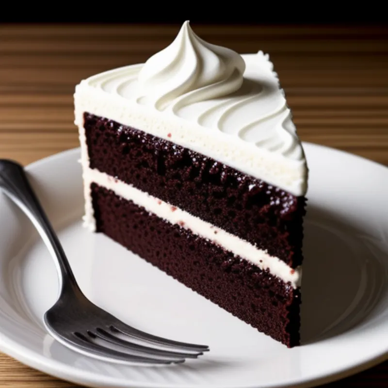 Slice of Marshmallow Chocolate Cake
