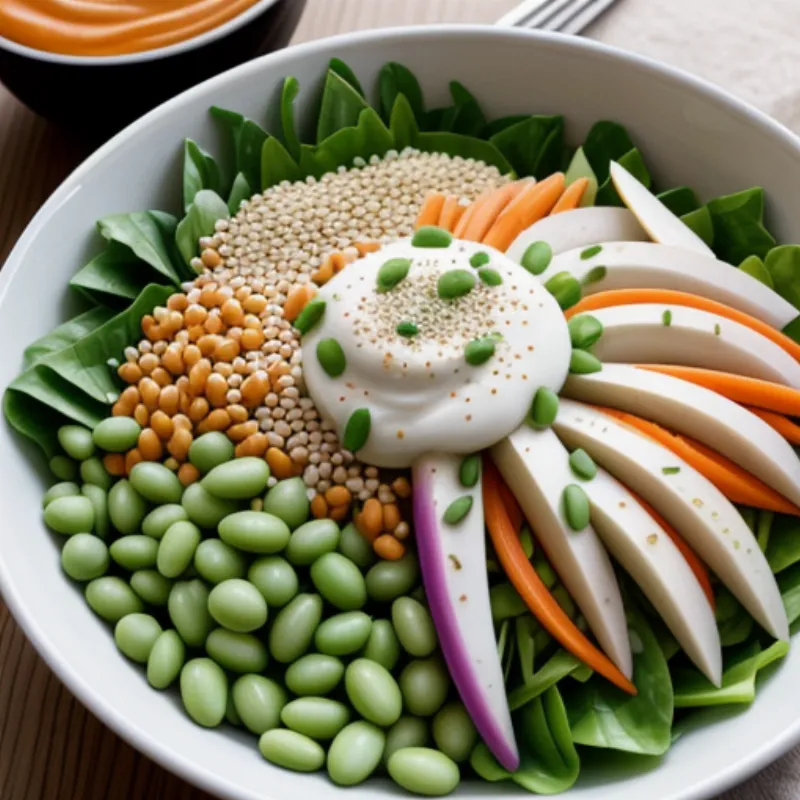 Salad with Miso Ginger Dressing