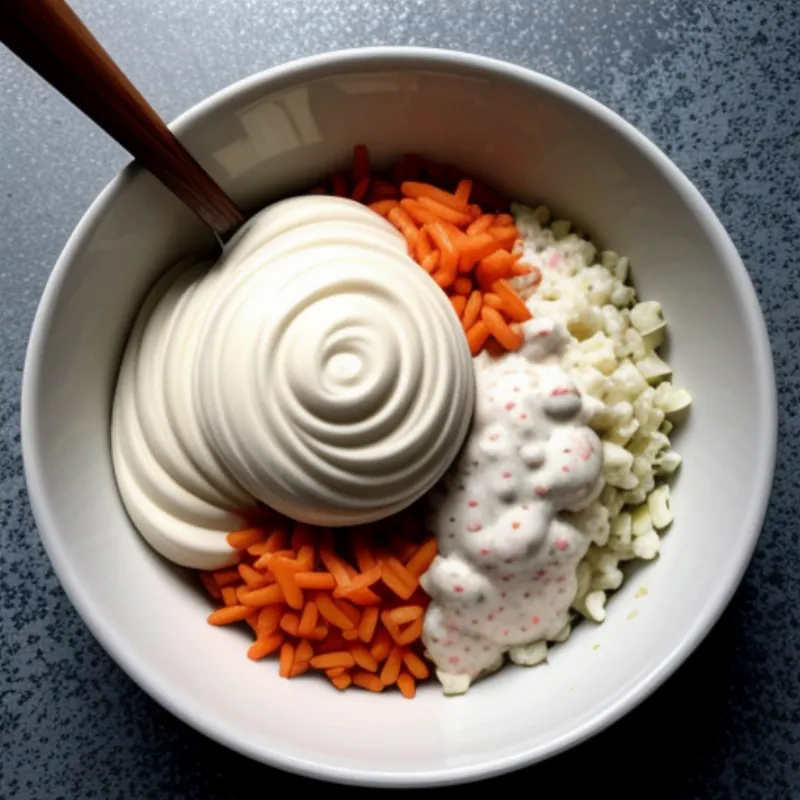 Mixing Carrot Salad