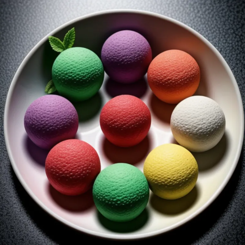 Mochi Ice Cream Platter with Fruits
