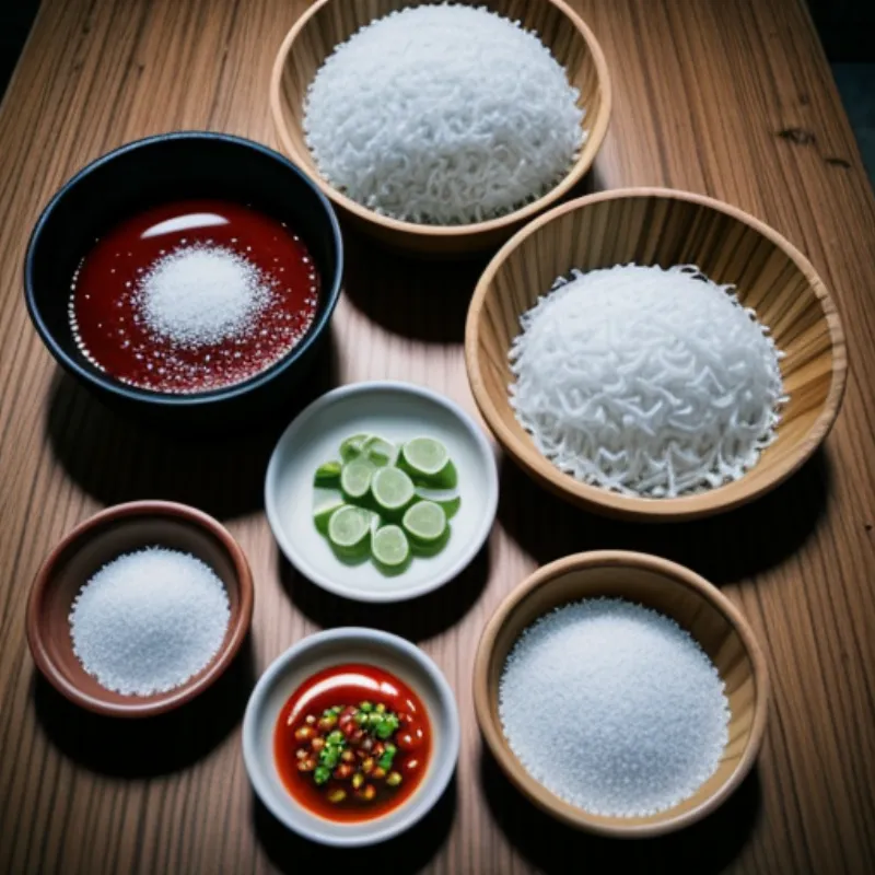 Ingredients for Vietnamese Nem Nuong Sauce