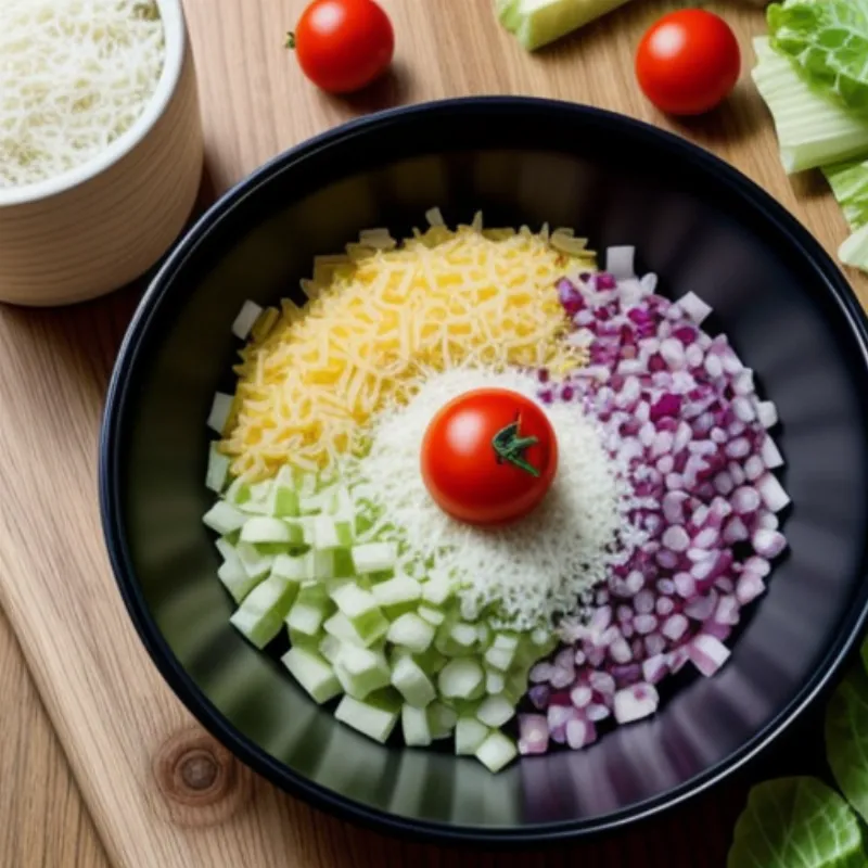 Parmesan Salad Ingredients
