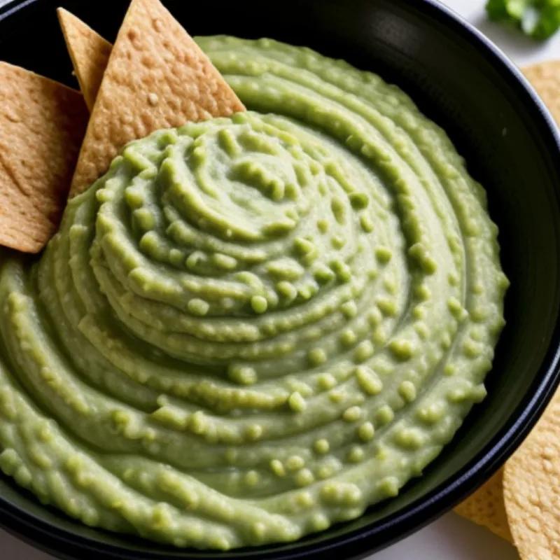 Bowl of Guacamole with Tortilla Chips