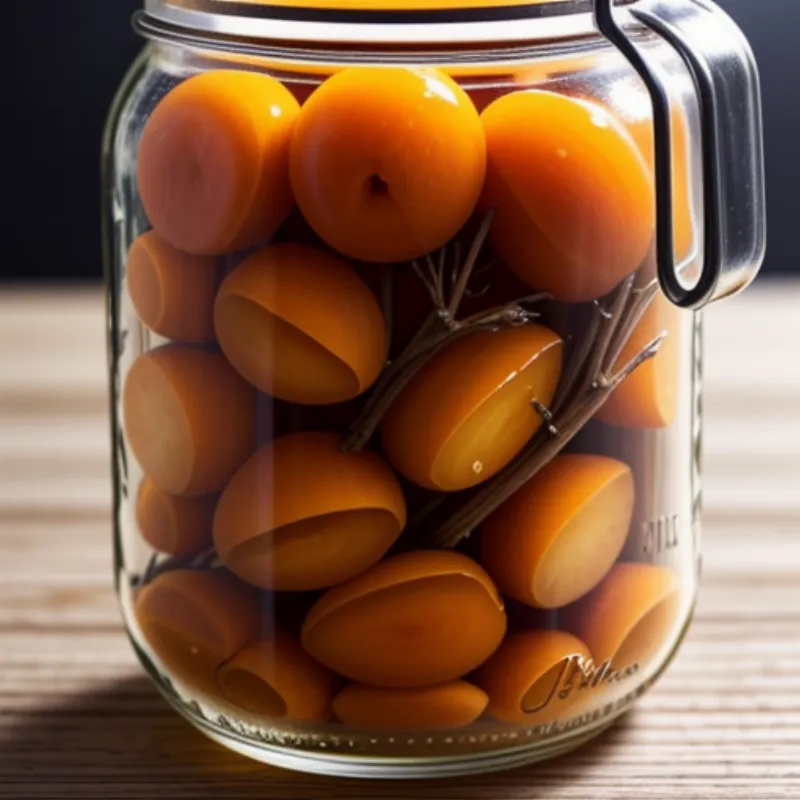 Jar of Pickled Apricots