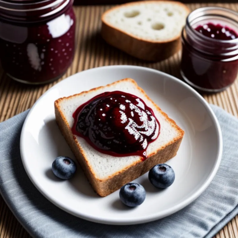 Pickled Blueberry Jam on Toast