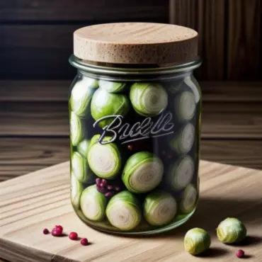 Pickled Brussels Sprouts in a Jar