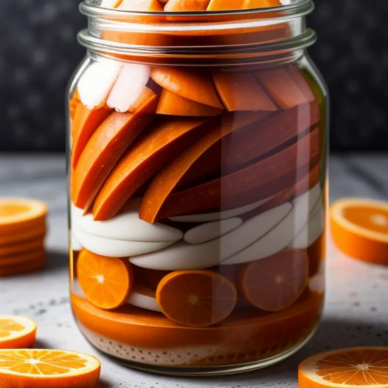Pickled carrots jar