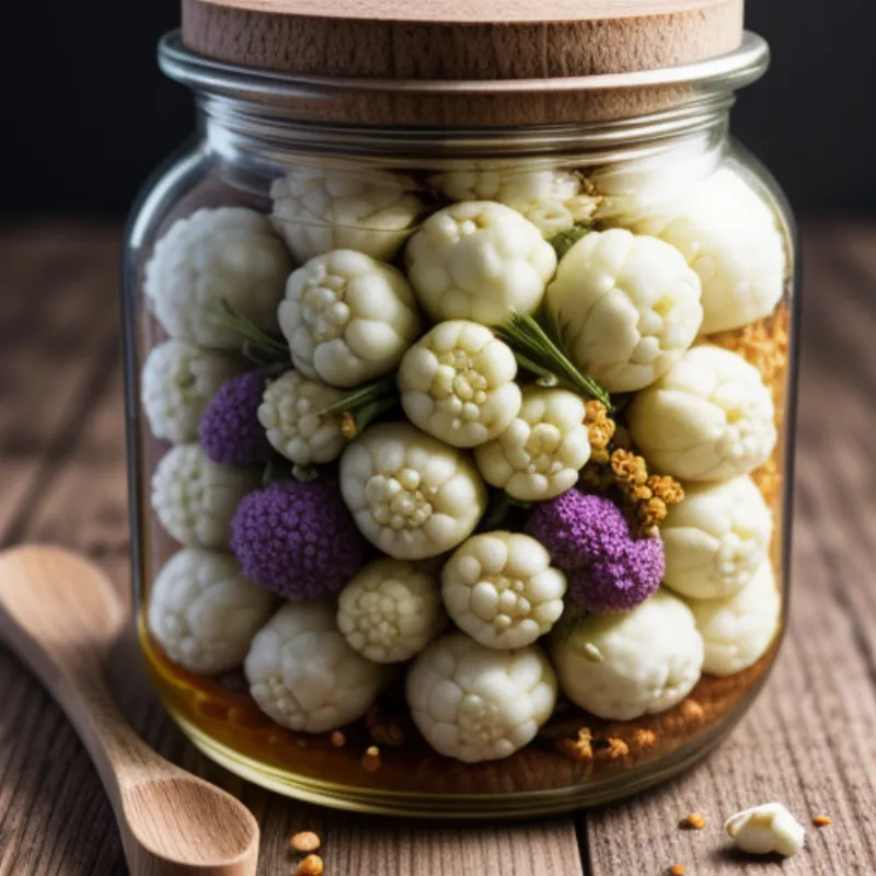 Pickled Cauliflower in a Jar