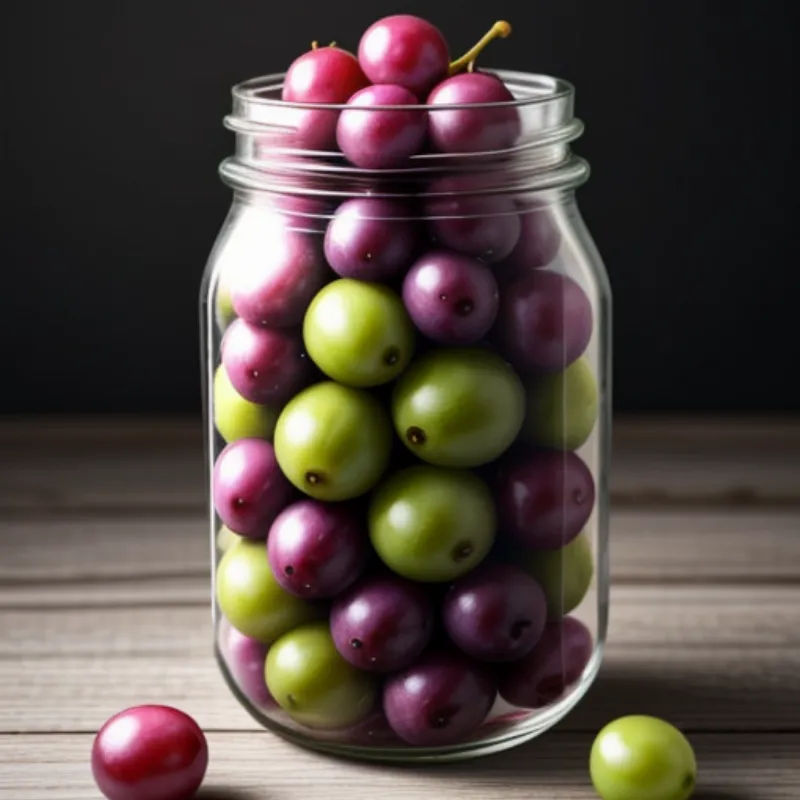 Pickled Grapes in a Jar