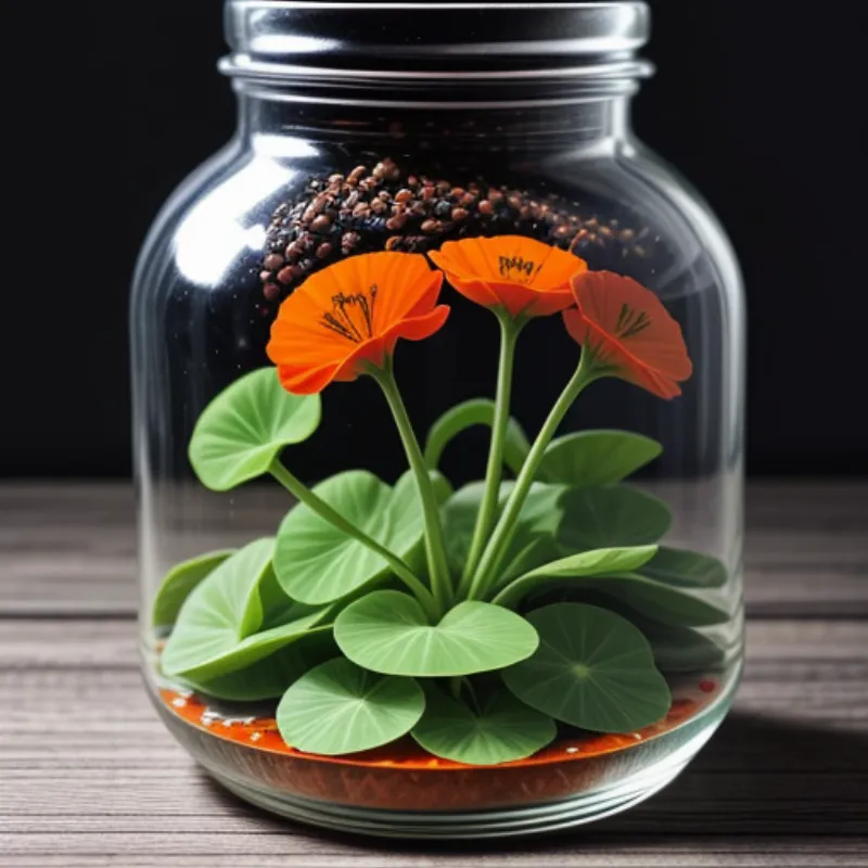 Pickled Nasturtium Pods in a Jar