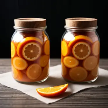 Pickled Oranges in Jars