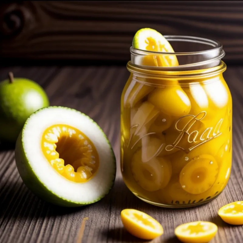 Pickled Passion Fruit in a Jar