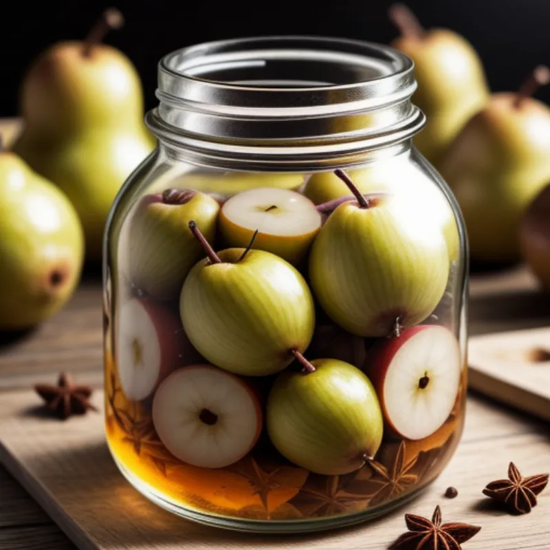Pickled Pears in a Jar