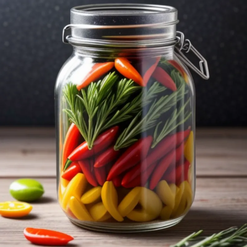Pickled Peppers in a Jar
