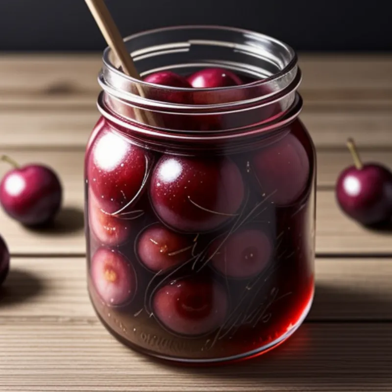 Pickled Plums in a Jar