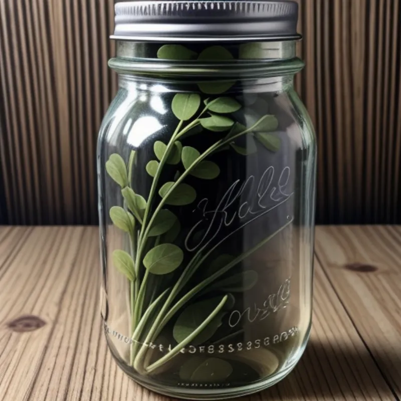 Pickled Purslane in a Jar
