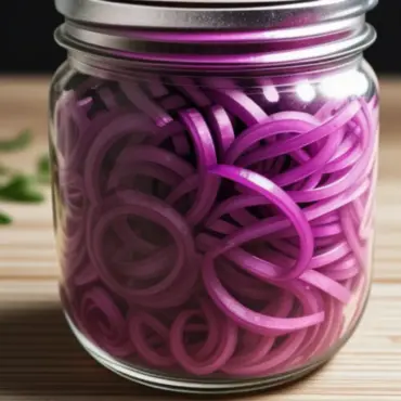 Pickled Red Onions in a Jar