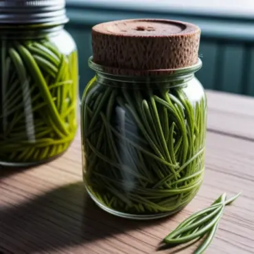 Pickled Sea Beans in a Jar