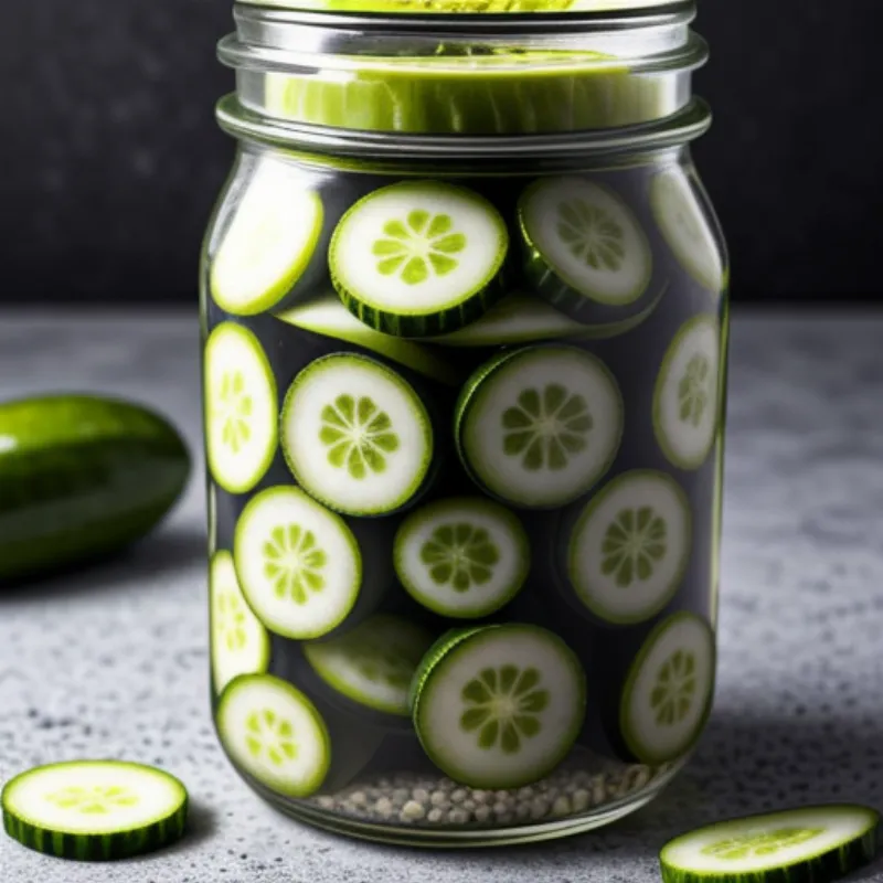 Pickled Zucchini in a Jar