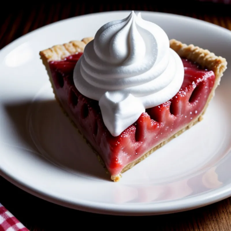 Slice of Strawberry Rhubarb Pie