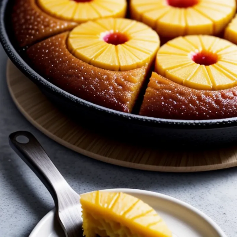 Pineapple Upside-Down Cake in a Pan