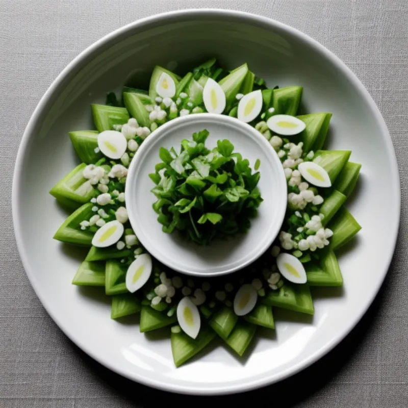 Plated Celtuce Salad