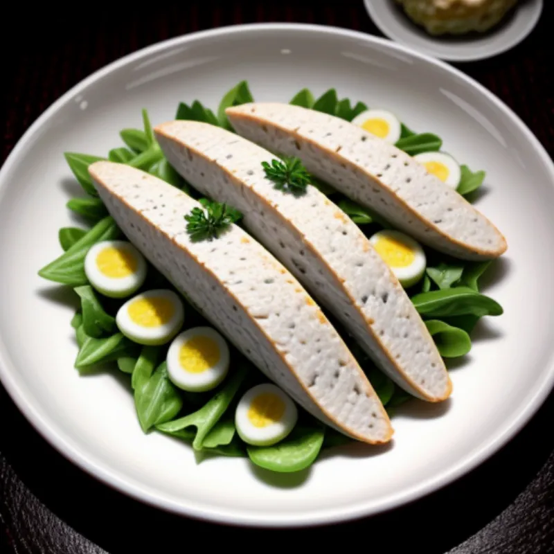 Plated mackerel salad