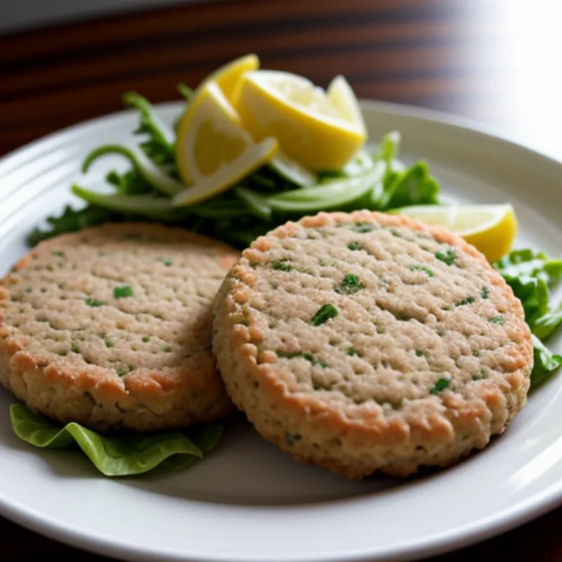 Beautifully Plated Salmon Cakes with Side Salad