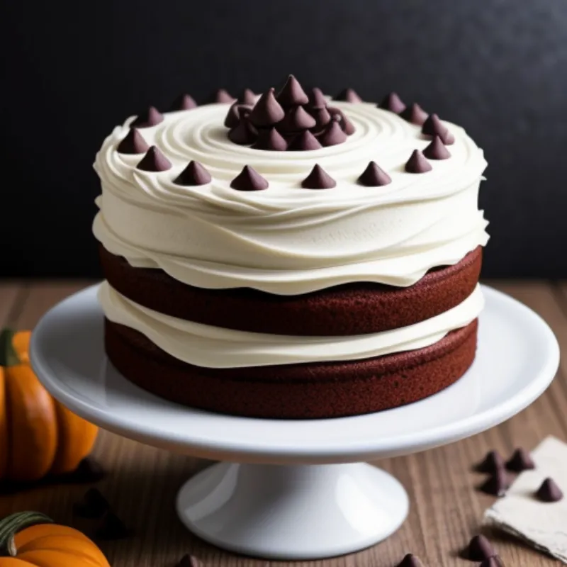 Frosted Pumpkin Chocolate Chip Cake