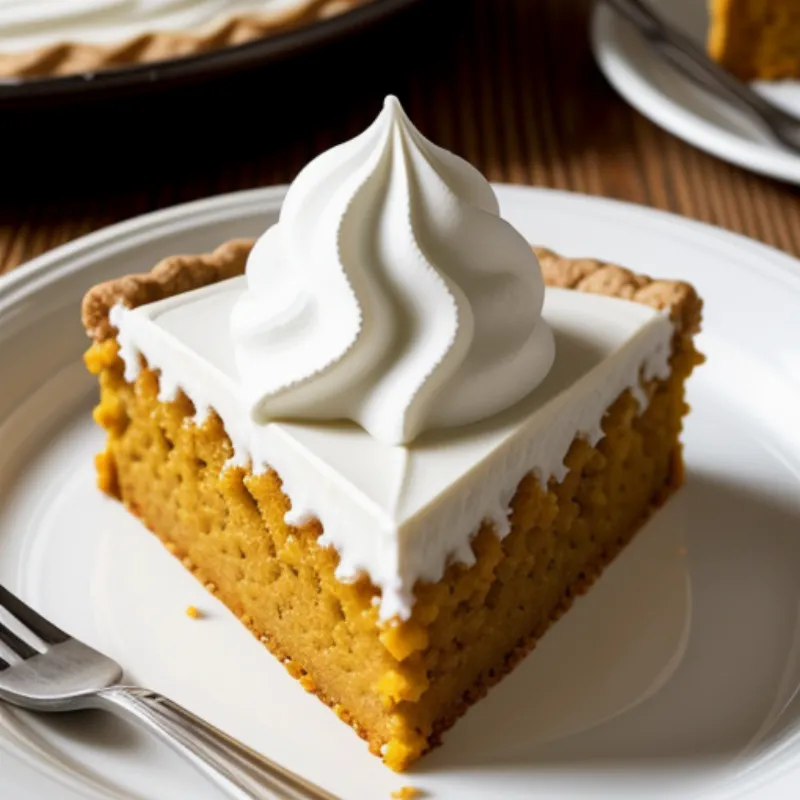 Slice of pumpkin pie cake