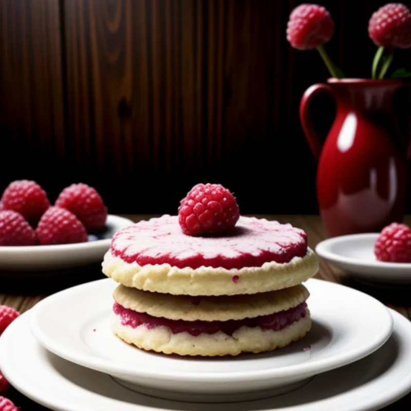 Raspberry Cheesecake Cookies on Platter