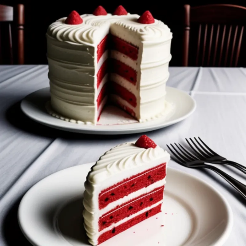 Red Velvet Roll Cake Serving
