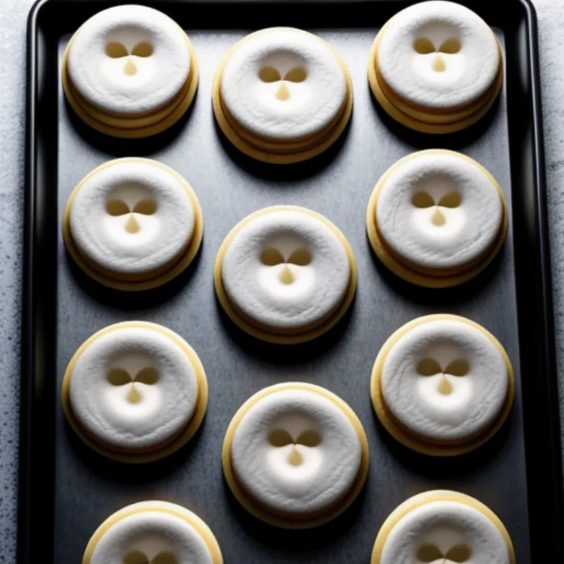 Sable cookies on a baking sheet