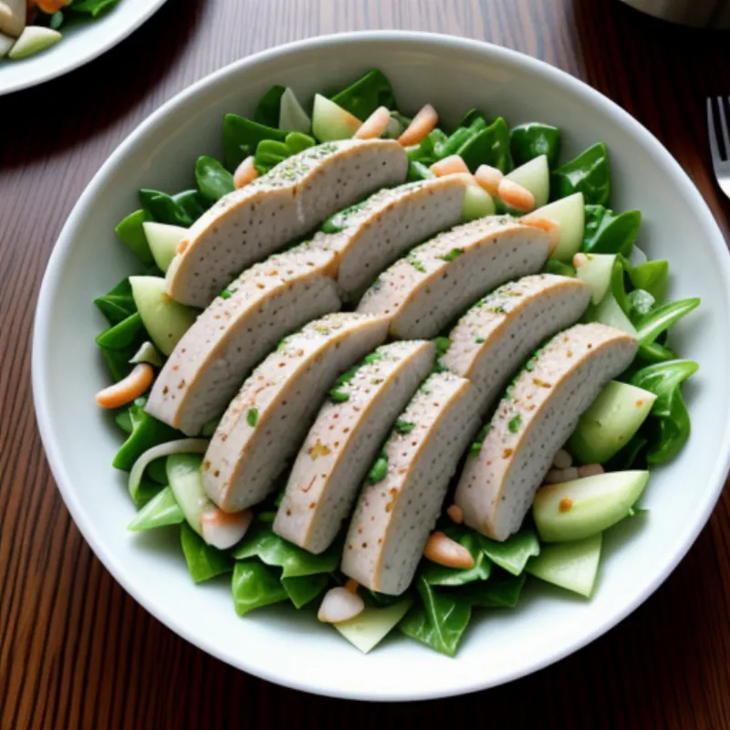 A salad with champagne vinaigrette dressing