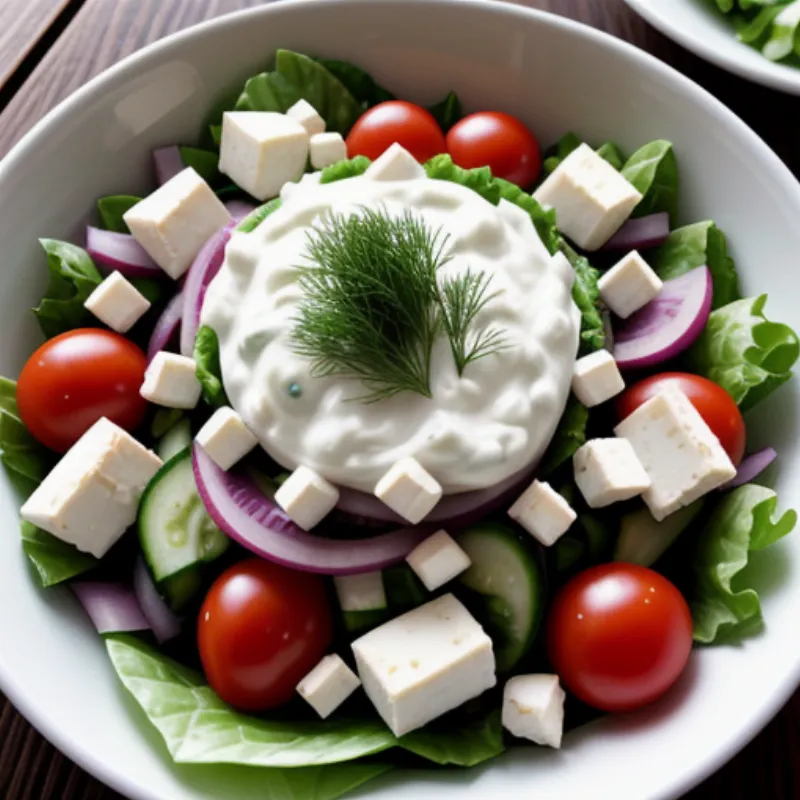 Salad with Creamy Dill Dressing