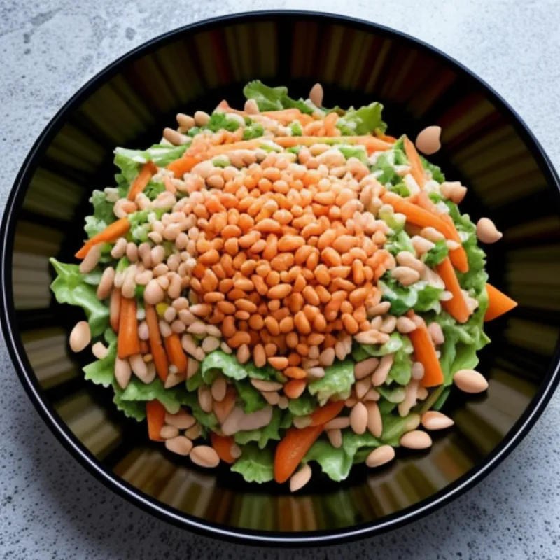 Salad with Sesame Peanut Dressing