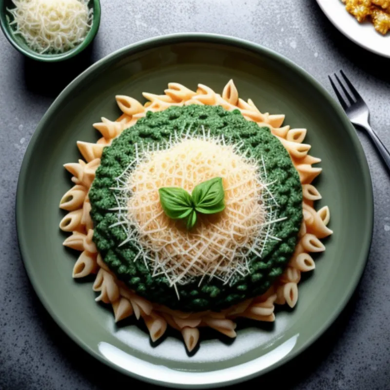 Salsa al basilico served with pasta