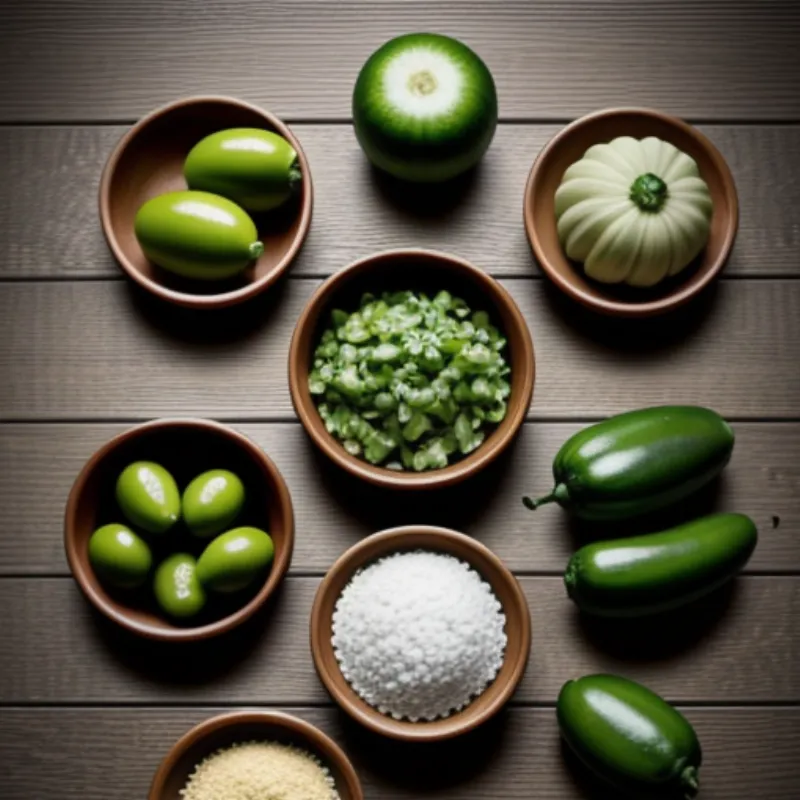 Fresh Ingredients for Homemade Salsa Verde