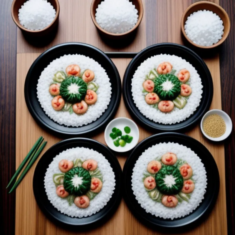 Salt and Pepper Shrimp Stir-fry on Table