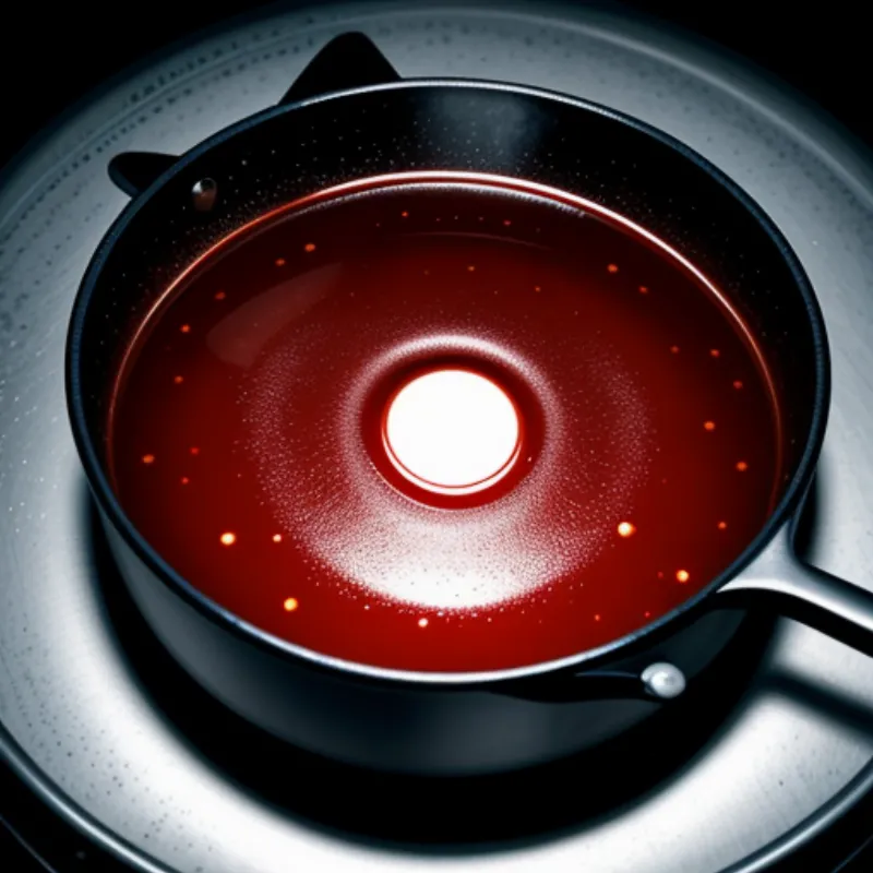 Sauce Grand Veneur simmering in a saucepan