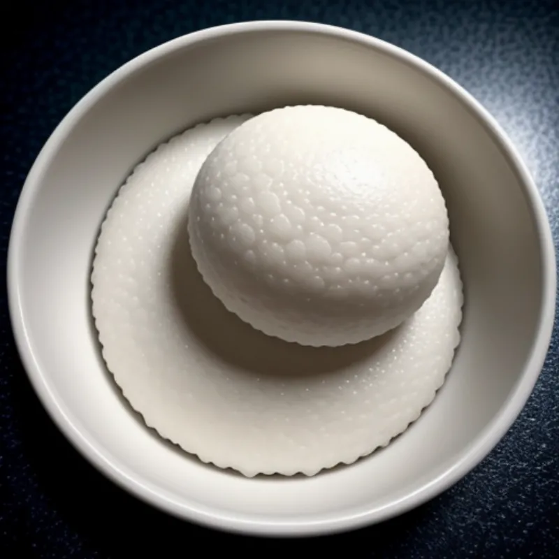 A bowl of cooked rice cakes, ready to be seasoned