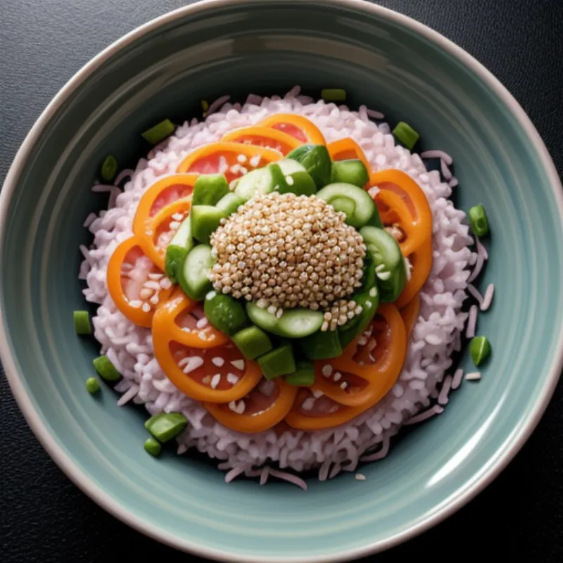 Close-Up of Sesame Seed Salad