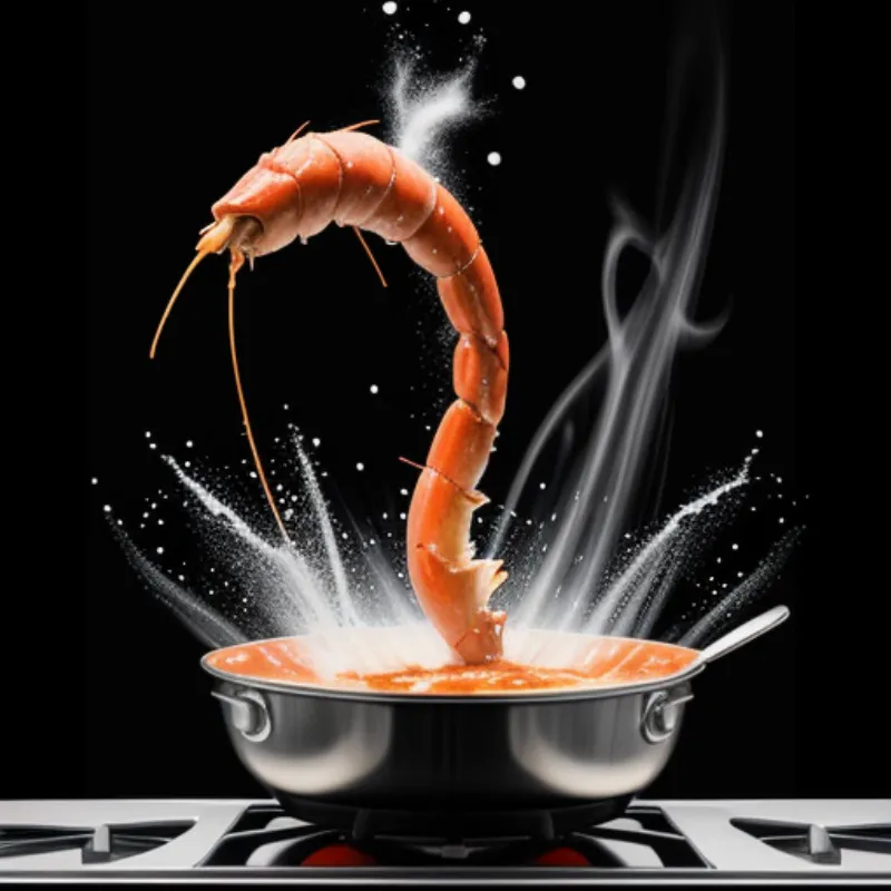 Preparing Shrimp with Lobster Sauce Stir-fry